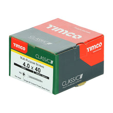 Load image into Gallery viewer, TIMCO Classic Multi-Purpose Pan Head Gold Woodscrews - 4.0 x 40 Box OF 200 - 40040CLAP