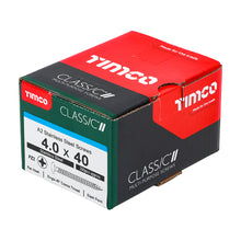 Load image into Gallery viewer, TIMCO Classic Multi-Purpose Pan Head A2 Stainless Steel Woodcrews - 4.0 x 40 Box OF 200 - 40040CLAPSS