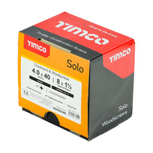 Load image into Gallery viewer, TIMCO Solo Countersunk Gold Woodscrews - 4.0 x 40 Box OF 1000 - 40040SOLOIND