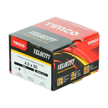 Load image into Gallery viewer, TIMCO Velocity Premium Multi-Use Countersunk Gold Woodscrews - 4.0 x 50 Box OF 200 - 40050VY