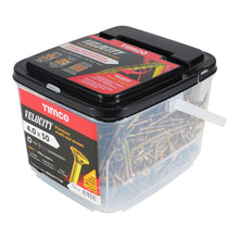 Load image into Gallery viewer, TIMCO Velocity Premium Multi-Use Countersunk Gold Woodscrews - 4.0 x 50 Tub OF 800 - 40050VYTUB