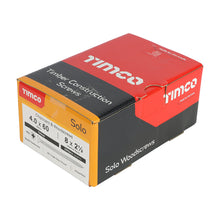 Load image into Gallery viewer, TIMCO Solo Countersunk Gold Woodscrews - 4.0 x 60 Box OF 200 - 40060SOLOC
