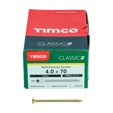 Load image into Gallery viewer, TIMCO Classic Multi-Purpose Countersunk Gold Woodscrews - 3.0 x 12 Box OF 200 - 30012CLAF