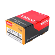 Load image into Gallery viewer, TIMCO Solo Countersunk Gold Woodscrews - 4.0 x 70 Box OF 200 - 40070SOLOC