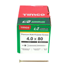 Load image into Gallery viewer, TIMCO C2 Strong-Fix Multi-Purpose Premium Countersunk Gold Woodscrews - 3.5 x 12 Box OF 200 - 35012C2