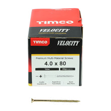 Load image into Gallery viewer, TIMCO Velocity Premium Multi-Use Countersunk Gold Woodscrews - 3.0 x 16 Box OF 200 - 30016VY