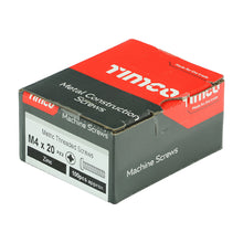 Load image into Gallery viewer, TIMCO Machine Pan Head Silver Screws - M4 x 20 Box OF 100 - 4020PPM