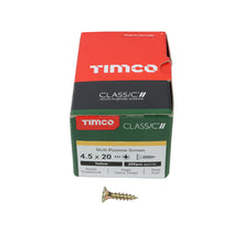Load image into Gallery viewer, TIMCO Classic Multi-Purpose Countersunk Gold Woodscrews - 3.0 x 12 Box OF 200 - 30012CLAF