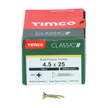Load image into Gallery viewer, TIMCO Classic Multi-Purpose Countersunk Gold Woodscrews - 4.5 x 25 Box OF 200 - 45025CLAF