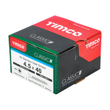 Load image into Gallery viewer, TIMCO Classic Multi-Purpose Countersunk A2 Stainless Steel Woodcrews - 4.5 x 40 Box OF 200 - 45040CLASS