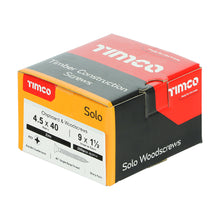 Load image into Gallery viewer, TIMCO Solo Countersunk Silver Woodscrews - 3.0 x 12 Box OF 200 - 30012SOLOZ