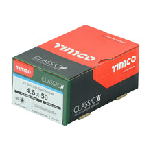 Load image into Gallery viewer, TIMCO Classic Multi-Purpose Countersunk A2 Stainless Steel Woodcrews - 4.5 x 50 Box OF 200 - 45050CLASS