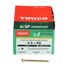 Load image into Gallery viewer, TIMCO C2 Strong-Fix Multi-Purpose Premium Countersunk Gold Woodscrews - 3.5 x 12 Box OF 200 - 35012C2