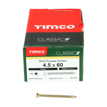 Load image into Gallery viewer, TIMCO Classic Multi-Purpose Countersunk Gold Woodscrews - 3.0 x 12 Box OF 200 - 30012CLAF