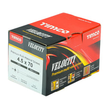 Load image into Gallery viewer, TIMCO Velocity Premium Multi-Use Countersunk Gold Woodscrews - 4.5 x 70 Box OF 200 - 45070VY