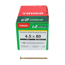 Load image into Gallery viewer, TIMCO C2 Strong-Fix Multi-Purpose Premium Countersunk Gold Woodscrews - 3.5 x 12 Box OF 200 - 35012C2