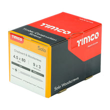 Load image into Gallery viewer, TIMCO Solo Countersunk Silver Woodscrews - 4.5 x 80 Box OF 200 - 45080SOLOZ