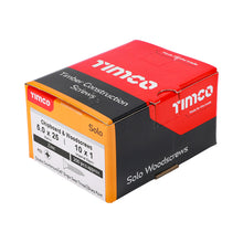 Load image into Gallery viewer, TIMCO Solo Countersunk Silver Woodscrews - 5.0 x 25 Box OF 200 - 50025SOLOZ