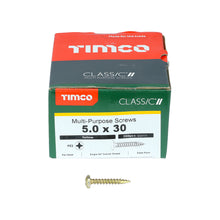 Load image into Gallery viewer, TIMCO Classic Multi-Purpose Pan Head Gold Woodscrews, All Sizes,200pcs