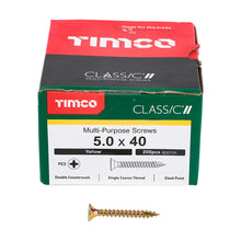 Load image into Gallery viewer, TIMCO Classic Multi-Purpose Countersunk Gold Woodscrews - All Sizes