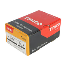 Load image into Gallery viewer, TIMCO Solo Countersunk Silver Woodscrews - 5.0 x 50 Box OF 200 - 50050SQSZ
