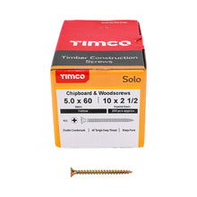 Load image into Gallery viewer, TIMCO Solo Countersunk Gold Woodscrews - 5.0 x 60 Box OF 200 - 50060SOLOC