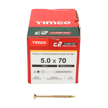 Load image into Gallery viewer, TIMCO C2 Clamp-Fix Multi-Purpose Premium Countersunk Gold Woodscrews,All Sizes