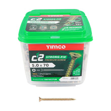 Load image into Gallery viewer, TIMCO C2 Strong-Fix Multi-Purpose Premium Countersunk Gold Woodscrews - 3.5 x 12 Box OF 200 - 35012C2