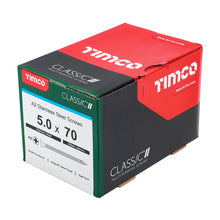 Load image into Gallery viewer, TIMCO Classic Multi-Purpose Countersunk A2 Stainless Steel Woodcrews -All Sizes