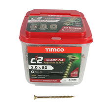 Load image into Gallery viewer, TIMCO C2 Clamp-Fix Multi-Purpose Premium Countersunk Gold Woodscrews,All Sizes