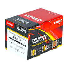 Load image into Gallery viewer, TIMCO Velocity Premium Multi-Use Countersunk Gold Woodscrews - 5.0 x 80 Box OF 200 - 50080VY