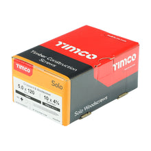 Load image into Gallery viewer, TIMCO Solo Countersunk Gold Woodscrews - 5.0 x 120 Box OF 100 - 50120SOLOC