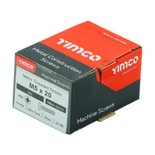 Load image into Gallery viewer, TIMCO Machine Pan Head Silver Screws - M5 x 20 Box OF 100 - 5020PPM