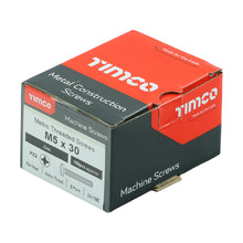 Load image into Gallery viewer, TIMCO Machine Pan Head Silver Screws - M5 x 30 Box OF 100 - 5030PPM