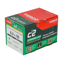 Load image into Gallery viewer, TIMCO C2 Strong-Fix Multi-Purpose Premium Countersunk Gold Woodscrews - 6.0 x 50 Box OF 200 - 60050C2