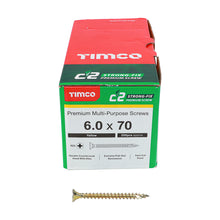 Load image into Gallery viewer, TIMCO C2 Strong-Fix Multi-Purpose Premium Countersunk Gold Woodscrews - 3.5 x 12 Box OF 200 - 35012C2