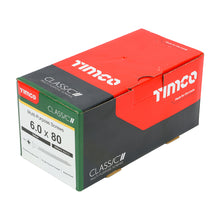 Load image into Gallery viewer, TIMCO Classic Multi-Purpose Countersunk Gold Woodscrews - 6.0 x 80 Box OF 200 - 60080CLAF