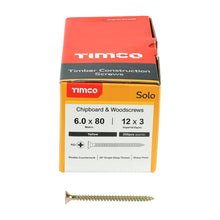 Load image into Gallery viewer, TIMCO Solo Countersunk Gold Woodscrews - 6.0 x 80 Box OF 200 - 60080SOLOC