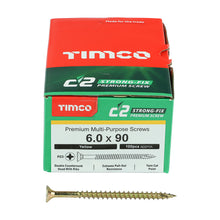 Load image into Gallery viewer, TIMCO C2 Strong-Fix Multi-Purpose Premium Countersunk Gold Woodscrews,All Sizes
