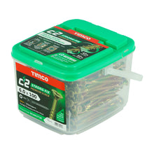 Load image into Gallery viewer, TIMCO C2 Strong-Fix Multi-Purpose Premium Countersunk Gold Woodscrews - 6.0 x 100 Tub OF 225 - 60100C2TUB