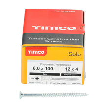 Load image into Gallery viewer, TIMCO Solo Countersunk Silver Woodscrews - 3.0 x 12 Box OF 200 - 30012SOLOZ