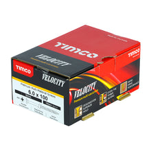 Load image into Gallery viewer, TIMCO Velocity Premium Multi-Use Countersunk Gold Woodscrews - 6.0 x 100 Box OF 100 - 60100VY