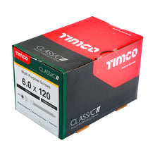Load image into Gallery viewer, TIMCO Classic Multi-Purpose Countersunk Gold Woodscrews - 6.0 x 120 Box OF 100 - 60120CLAF