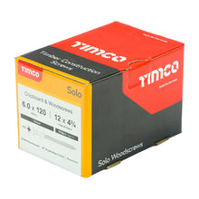 Load image into Gallery viewer, TIMCO Solo Countersunk Gold Woodscrews - 6.0 x 120 Box OF 100 - 60120SOLOC