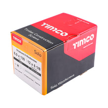 Load image into Gallery viewer, TIMCO Solo Countersunk Gold Woodscrews - 6.0 x 130 Box OF 100 - 60130SOLOC