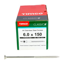 Load image into Gallery viewer, TIMCO Classic Multi-Purpose Countersunk A4 Stainless Steel Woodcrews - 3.0 x 16 Box OF 200 - 30016CLA4