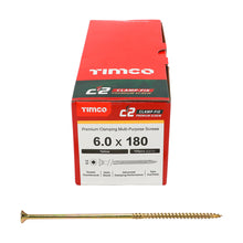 Load image into Gallery viewer, TIMCO C2 Clamp-Fix Multi-Purpose Premium Countersunk Gold Woodscrews,All Sizes