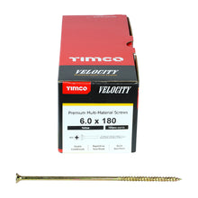 Load image into Gallery viewer, TIMCO Velocity Premium Multi-Use Countersunk Gold Woodscrews - 3.0 x 16 Box OF 200 - 30016VY