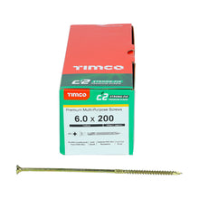 Load image into Gallery viewer, TIMCO C2 Strong-Fix Multi-Purpose Premium Countersunk Gold Woodscrews - 6.0 x 200 Box OF 100 - 60200C2
