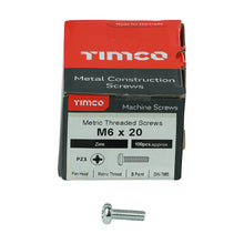 Load image into Gallery viewer, TIMCO Machine Pan Head Silver Screws - All Sizes,100pcs